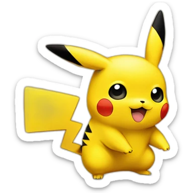 Pikachu is a designer and is working hard sticker