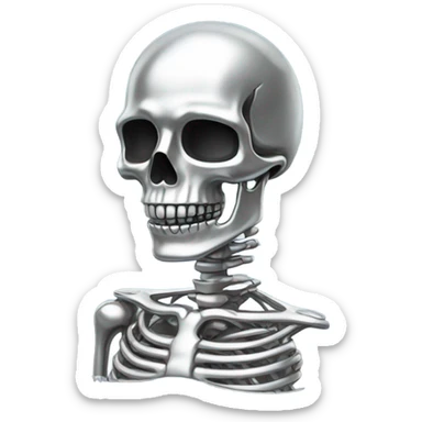 Skeleton made out of chrome sticker