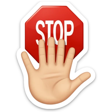 kırmızı zeminli beyaz renkle stop yazılı levha sticker