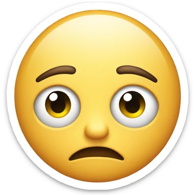 Emoji face looking envious  sticker