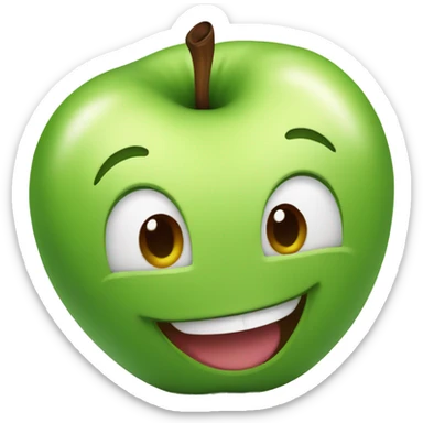 laughing apple as a child  sticker