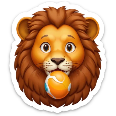 lion eat kinder sticker