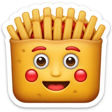Red French frize emoji sticker