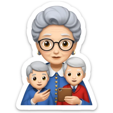 add the boy and make the granny more british  sticker