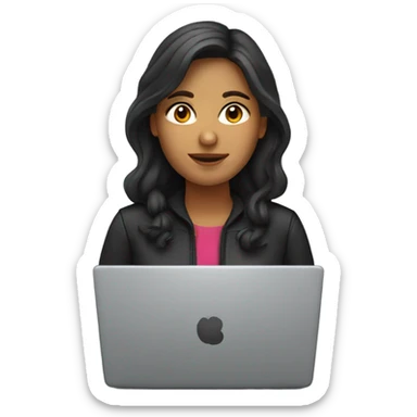 Spanish Woman in laptop sticker