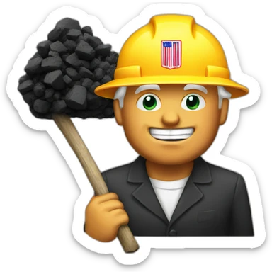 Trump digging coal sticker