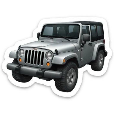 Gray JEEP  sticker