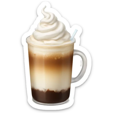 An Aesthetic iced coffee with vanilla cold foam sticker