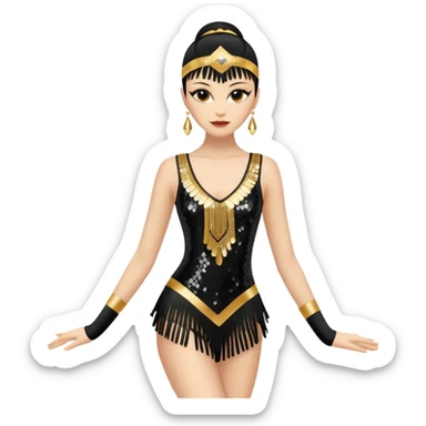 jazz style dance costume sticker