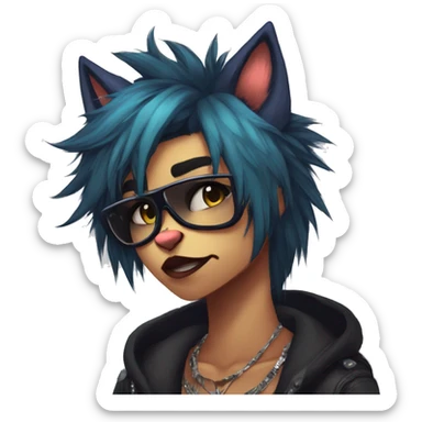 Edgy punk anthro furry by Falvie, LiLaiRa, griffsnuff, AngieWolf sticker