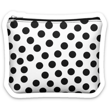 make a makeup puch with polka dots style sticker