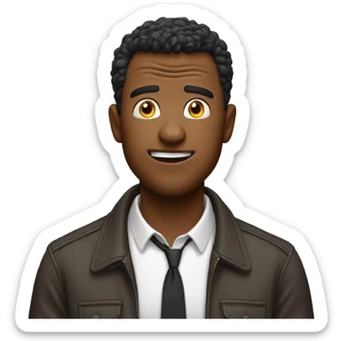 A guy going crazy sticker