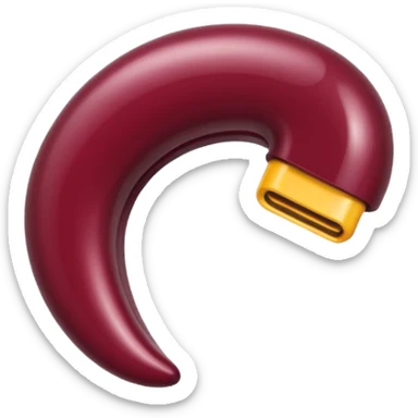 burgundy claw clip sticker