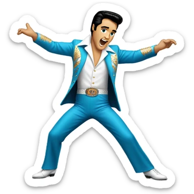 elvis presley dancing sticker