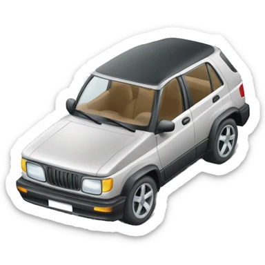 Car with super wheels ￼ sticker