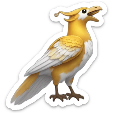 Chat avec une corne et des ailes sticker