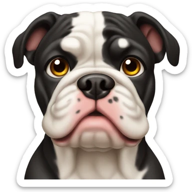 bull dog black sticker