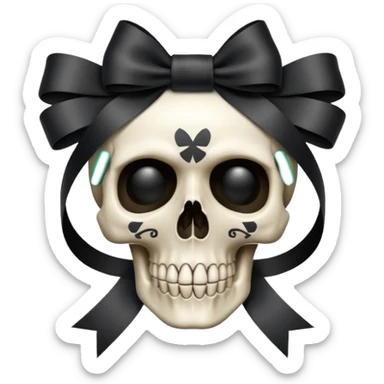 RIBBON SKULLBLACK RIBBON SKULL sticker