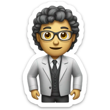 Professor from the Robot sticker
