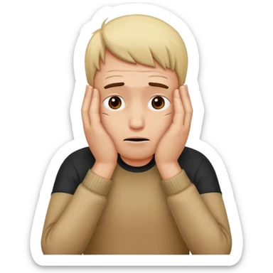 Face palm with 10 fingers sticker