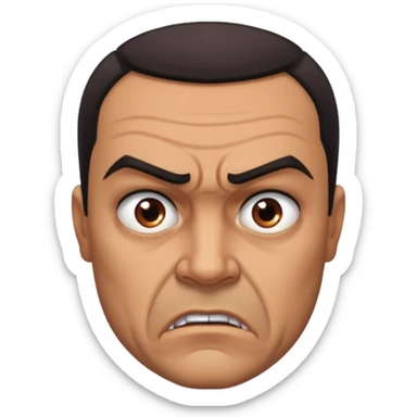 Tuco Salamanca from Breaking Bad, intense face, thick eyebrows, aggressive expression, short dark hair sticker