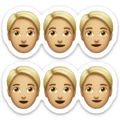 A normal yllwcircle emoji of a face making noie with lips sticker