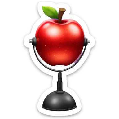 Red Apple disco ball sticker