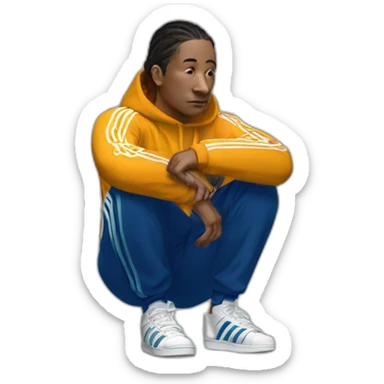 squating adidas sticker