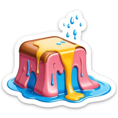 surreal dali style melting spam art landscape sticker