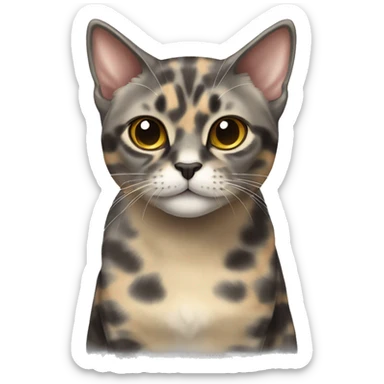 Dilute tortie cat sticker
