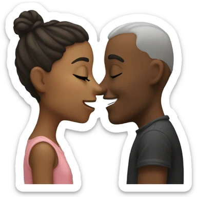 Couple kiss sticker