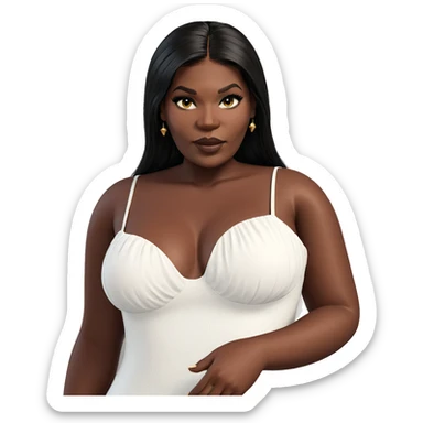 dark beauty in dress sticker