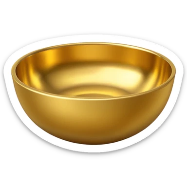 gold bowl, top view sticker