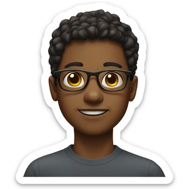 boy in glasses portrait sticker