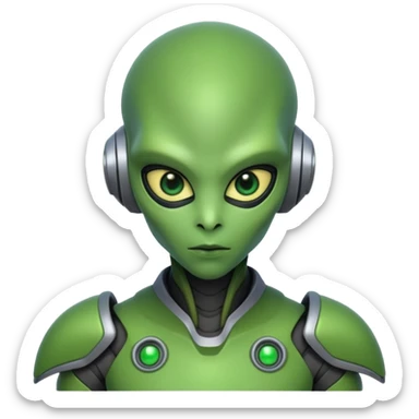 aliens look alike humans but very tech sticker