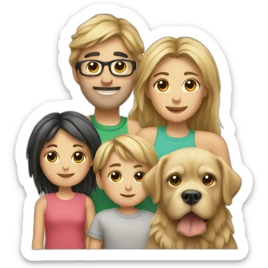 family and mops sticker