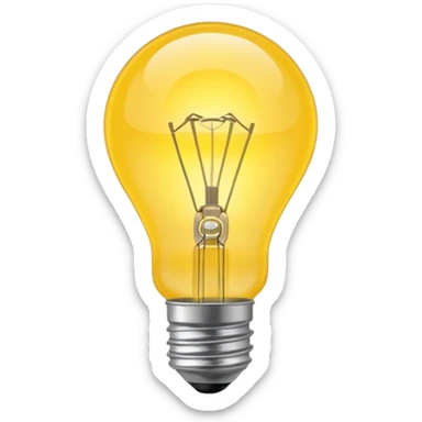 create a light-bulb that illustrates an "idea" sticker