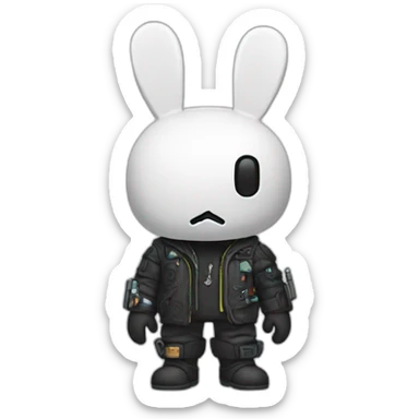 cyberpunk-miffy sticker