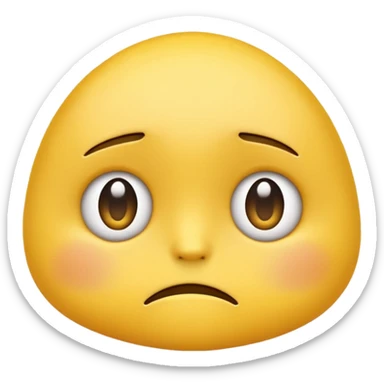 ☹️ this emoji but make the eyes low and sad and looking to the side and kinda down sticker