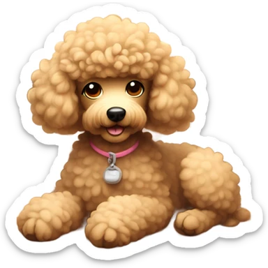 Poodle in sauna  sticker