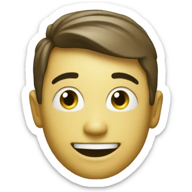 a happy face with YAML letters sticker