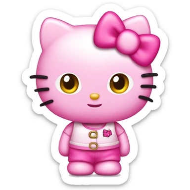 Pink hello kitty sticker