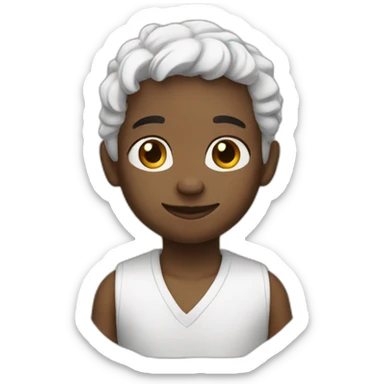 Lil mabu white sticker