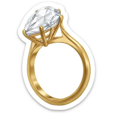 a real diamond pear shaped ring  sticker