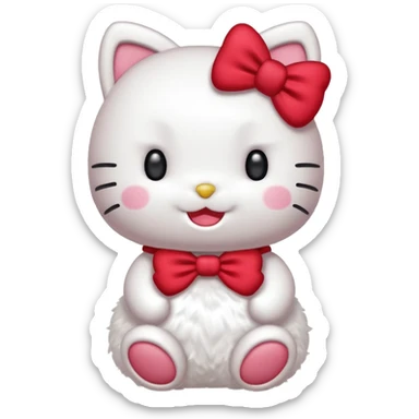 Hello Kitty laughing very hard 😂 with full body  sticker