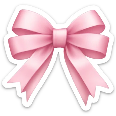 light pink ribbon bow sticker