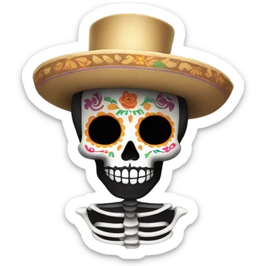 Dia de Los muertos skelton sticker