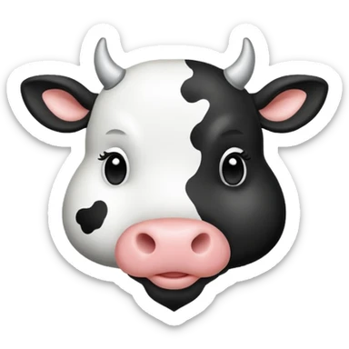 cuore con il colore mucca sticker