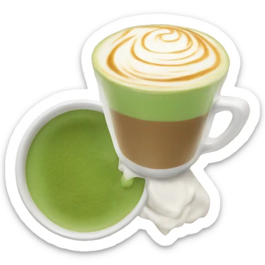 Matcha latte sticker