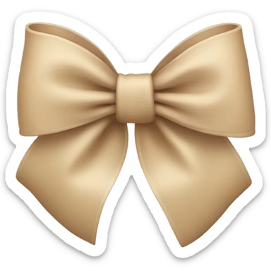 Beige bow sticker